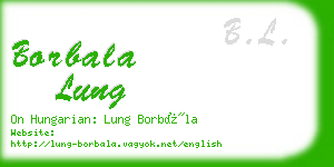 borbala lung business card